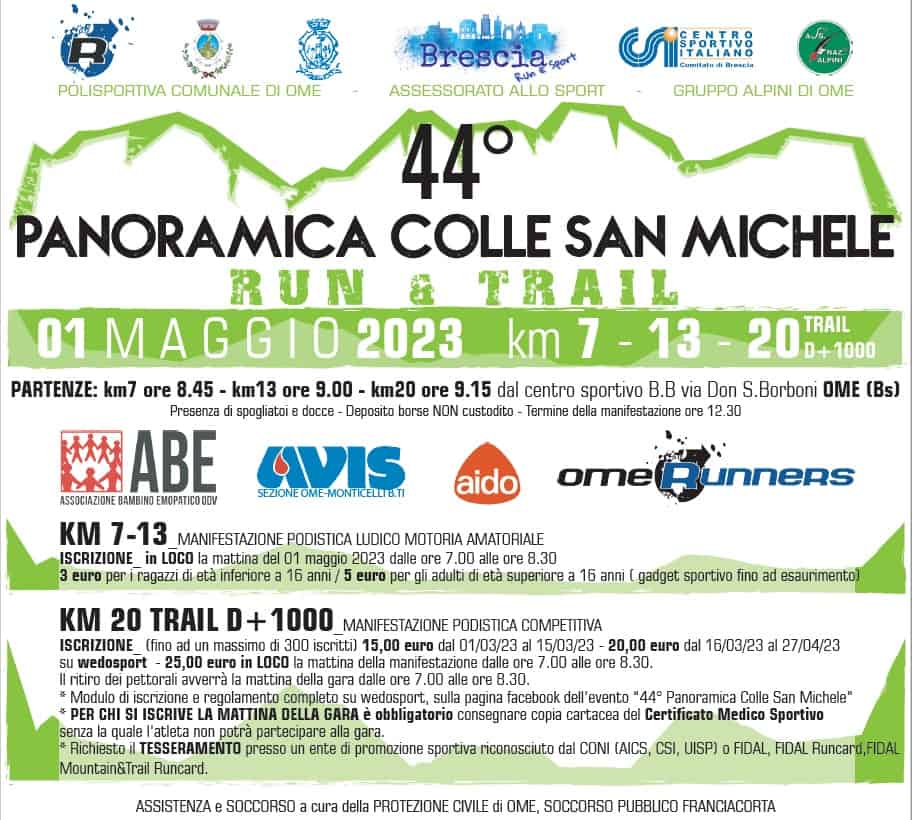 1 maggio 23 – Ome – 44 Panoramica Colle San Michele